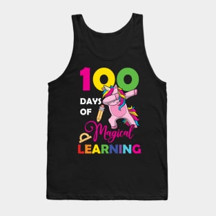 100 Days Of Magical Learning 100th Day of School Unicorn Tank Top